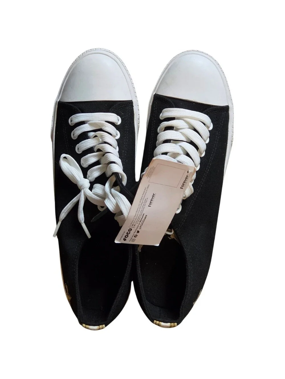 FOCO New Orleans Saints Sneakers Mens 10 Canvas Shoes Black White Football Game